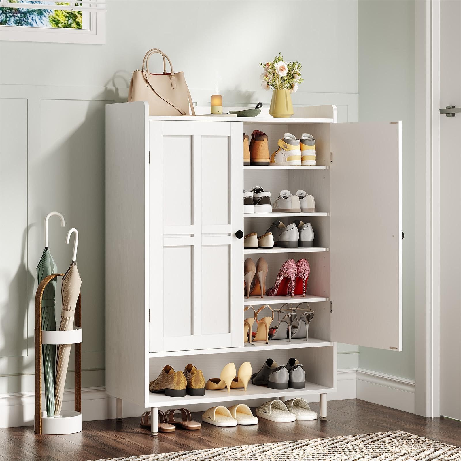 6 Tier Shoe Storage Cabinet, 4 - Cabinet Hinge Overlay recension och pris