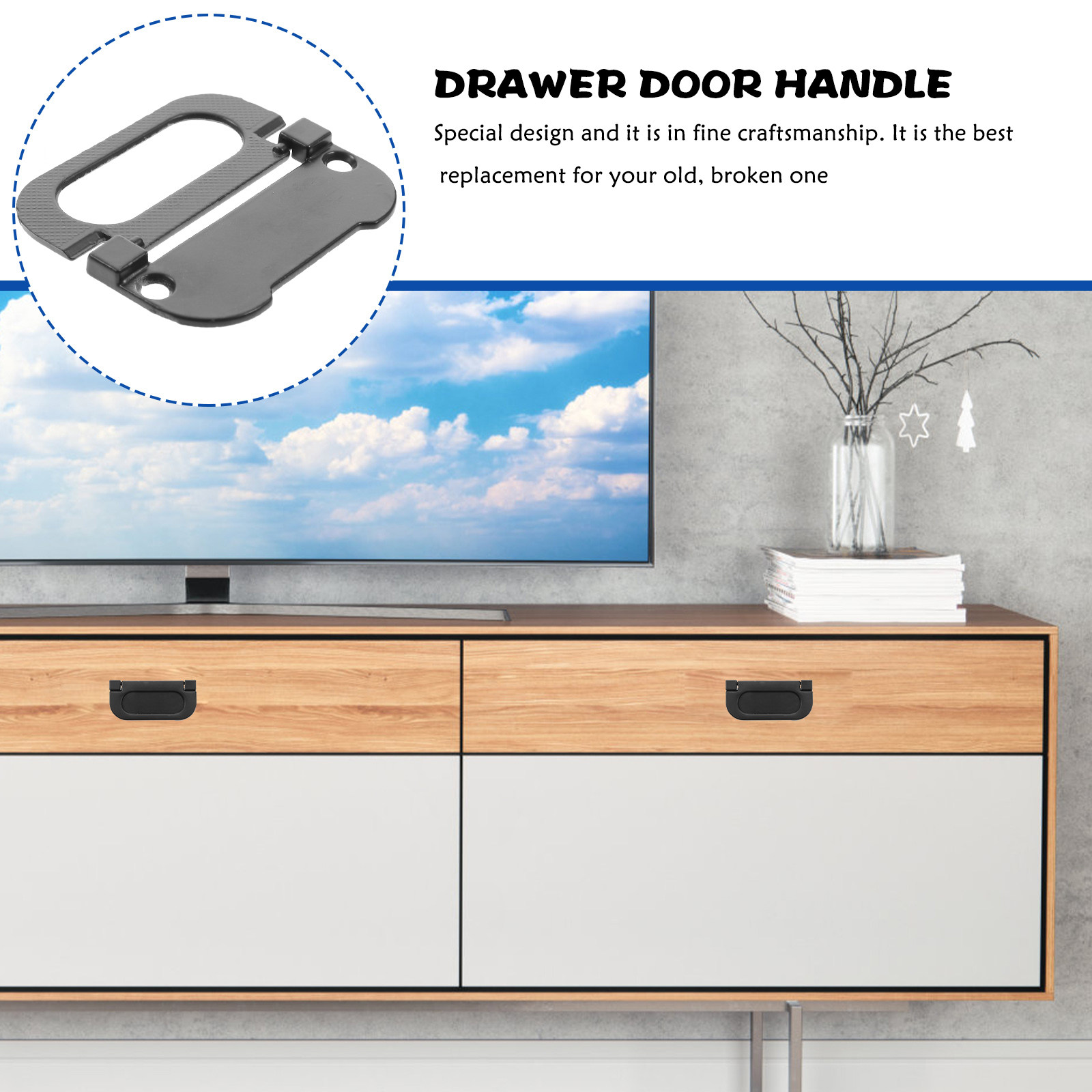 5pcs Recessed Door Handles Zin - Furniture Hardware Lowes recension och pris