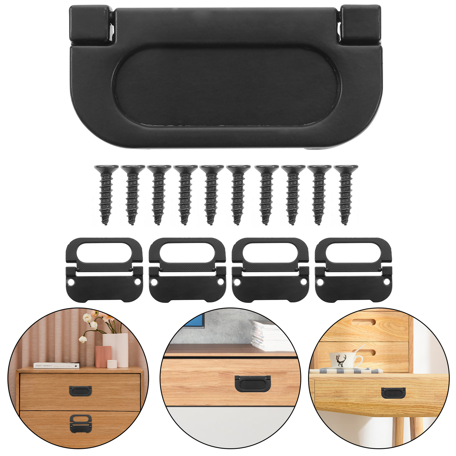 5pcs Recessed Door Handles Zin - Furniture Hardware Lowes recension och pris